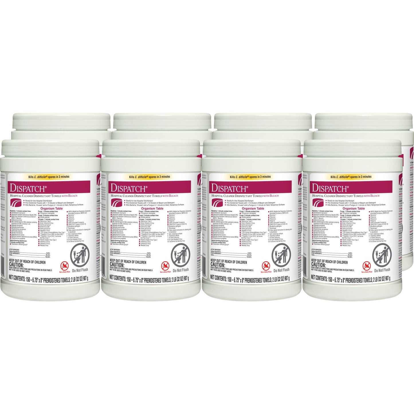 Dispatch® Surface Disinfectant Cleaner with Bleach, Canister
