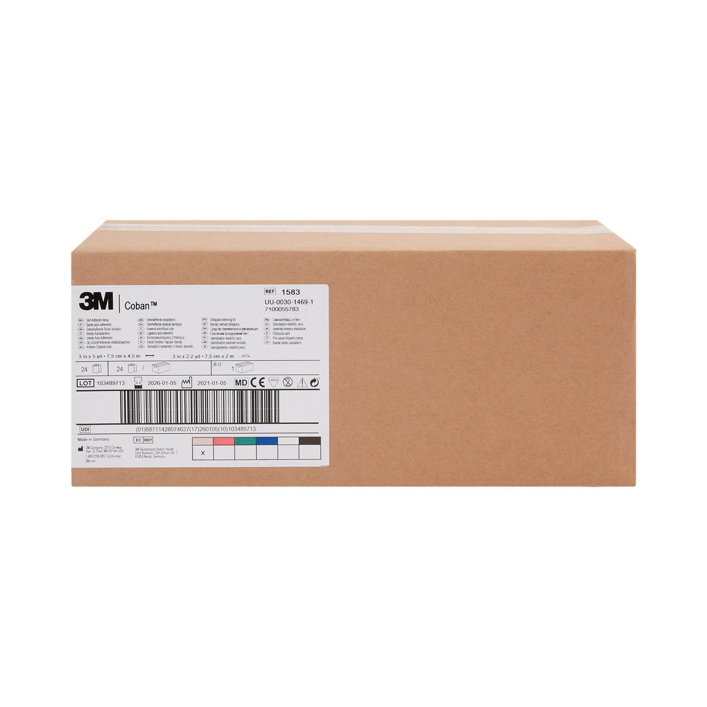 BANDAGE, COBAN ELAS TAN 3"X5YDS (24RL/CS) 3M