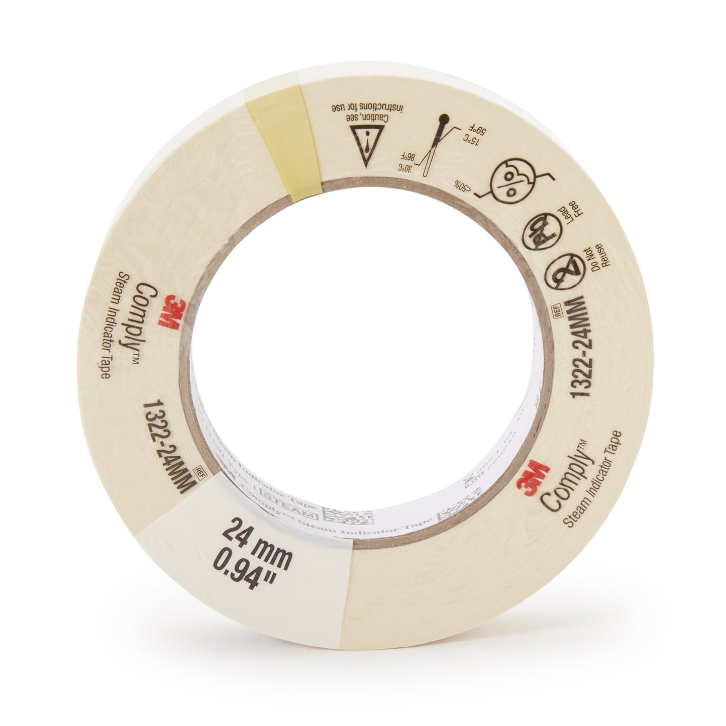TAPE, INDICATOR LEAD FREE STEAM 0.94"X60YDS (20RLS/CS)3M