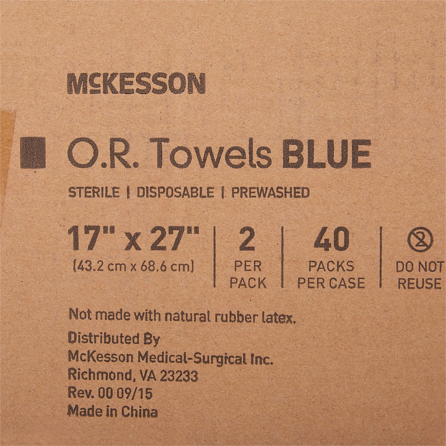 TOWEL, OR STR 2'S BLU (PK=EA 40PK/CS) DISP