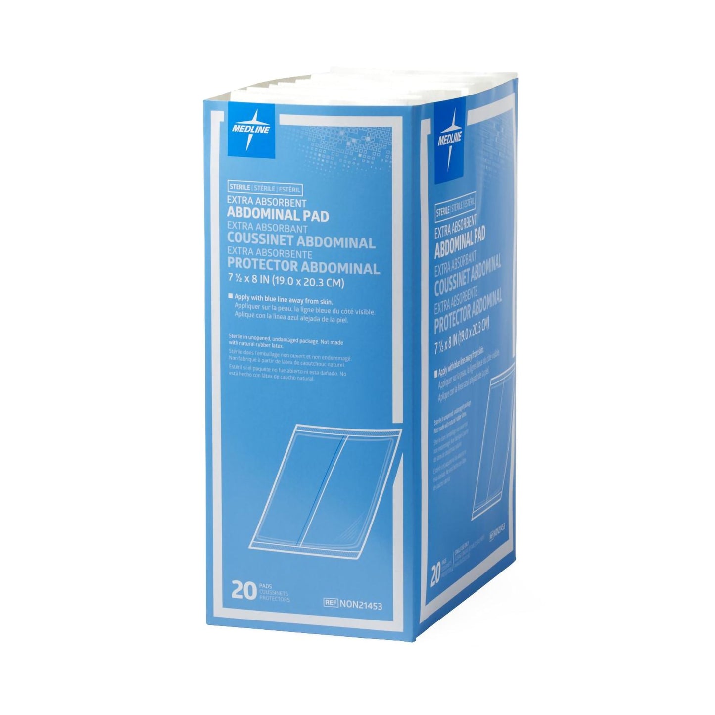 Medline Sterile Abdominal Pad, 7-1/2 x 8 Inch