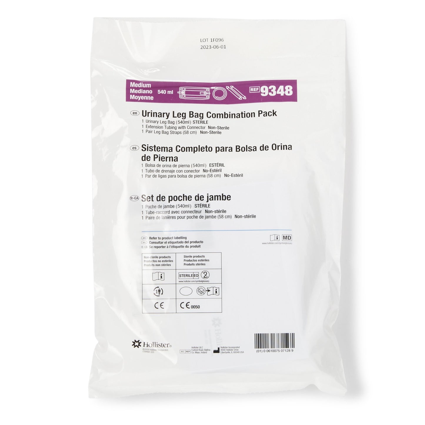 BAG, URINARY LEG LTX FREE 19OZ(12/BX)