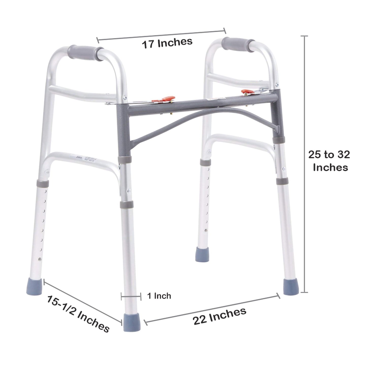 WALKER, FOLDING ALUM W/O WHLS JUNIOR 350LB (4/CS)