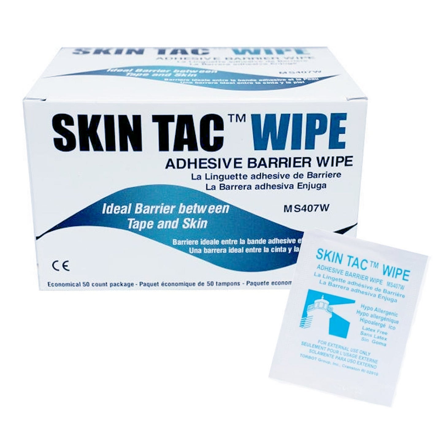 WIPE, SKIN TAC (50/BX)