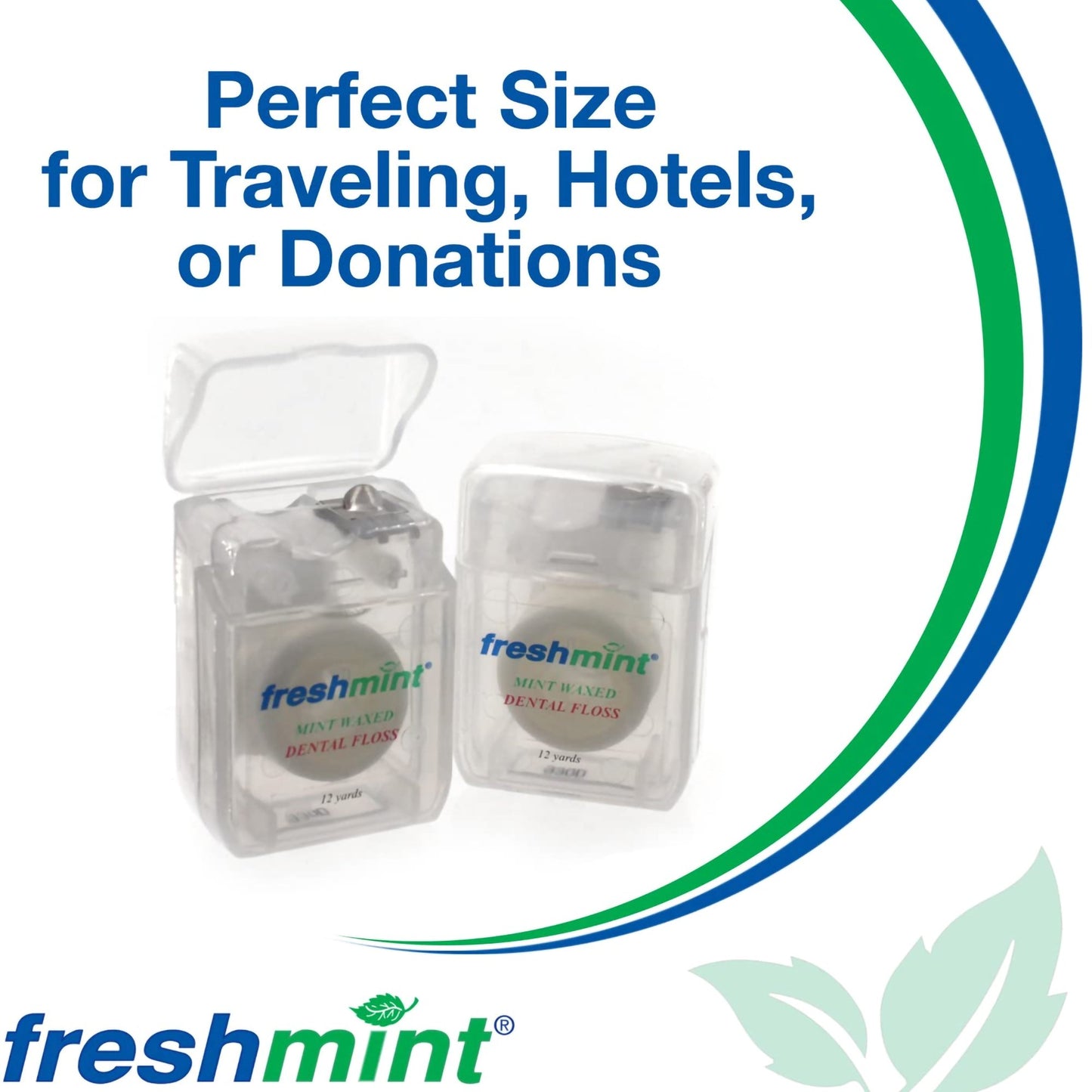 Dental Floss Freshmint Waxed 12 Yard Length Mint Flavor