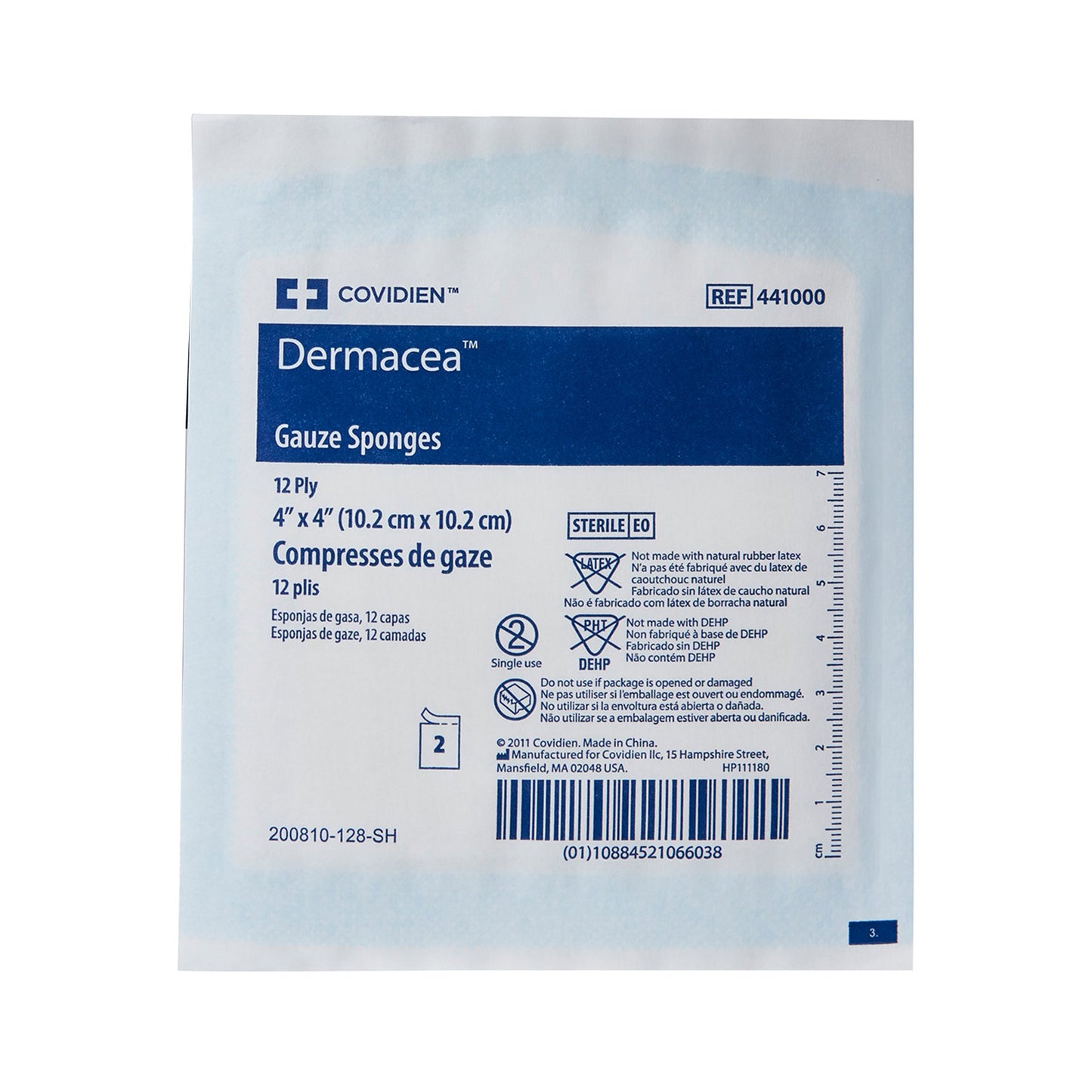 Dermacea™ Sterile Gauze Sponge, 4 x 4 Inch, 12-Ply