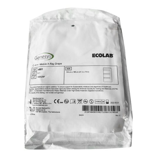 Genesys™/Ecolab® / Mobile X-Ray Drape for C-Arm Imaging Equipment, 41 x 74 Inch