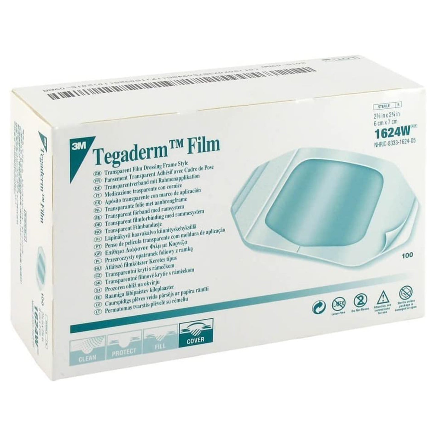 DRESSING, TEGADERM W/WINDOW 2 3/8X2 3/4 (100BX 4BX 3M