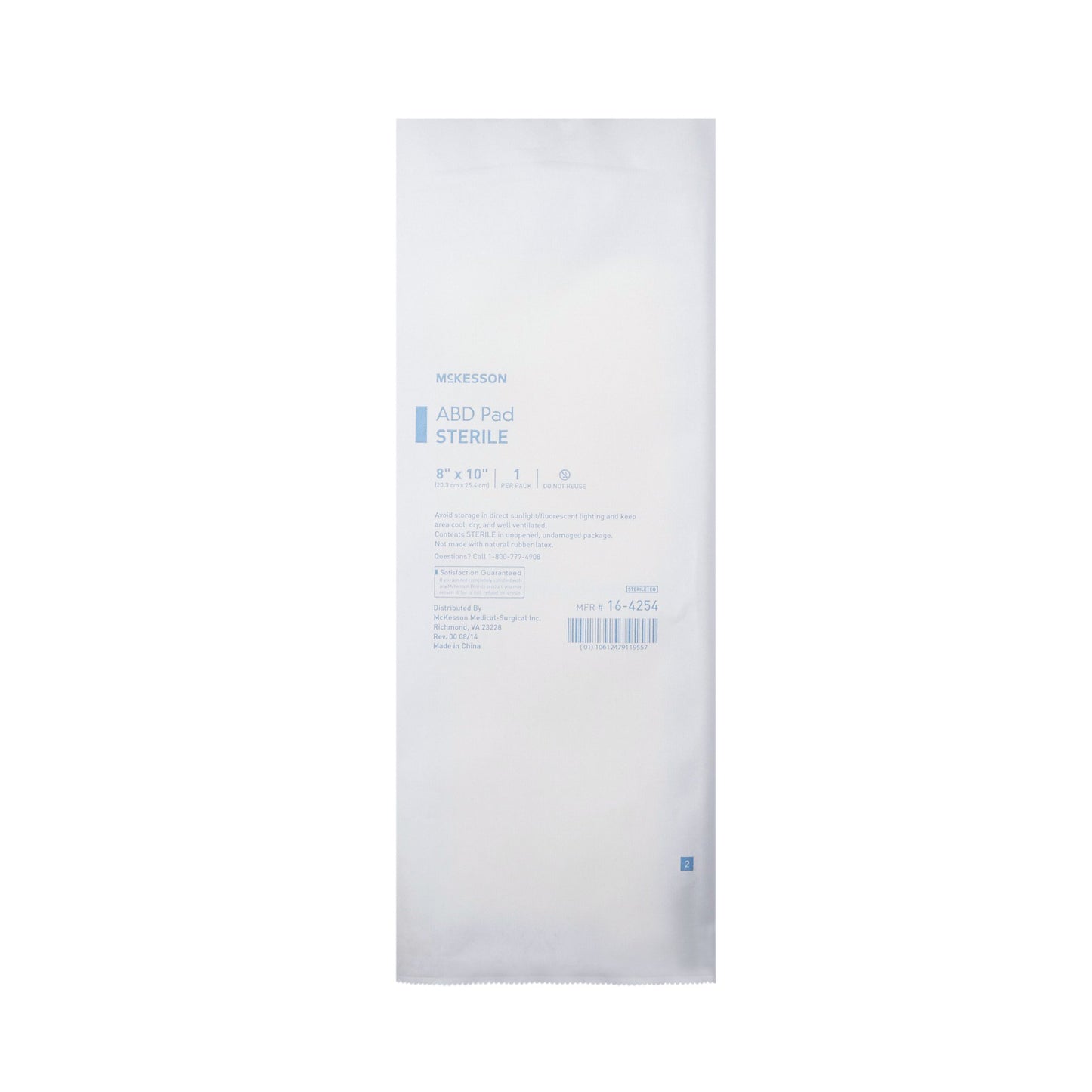 PAD, ABD 8X10" STR LF (1/PK 24PK/BX)