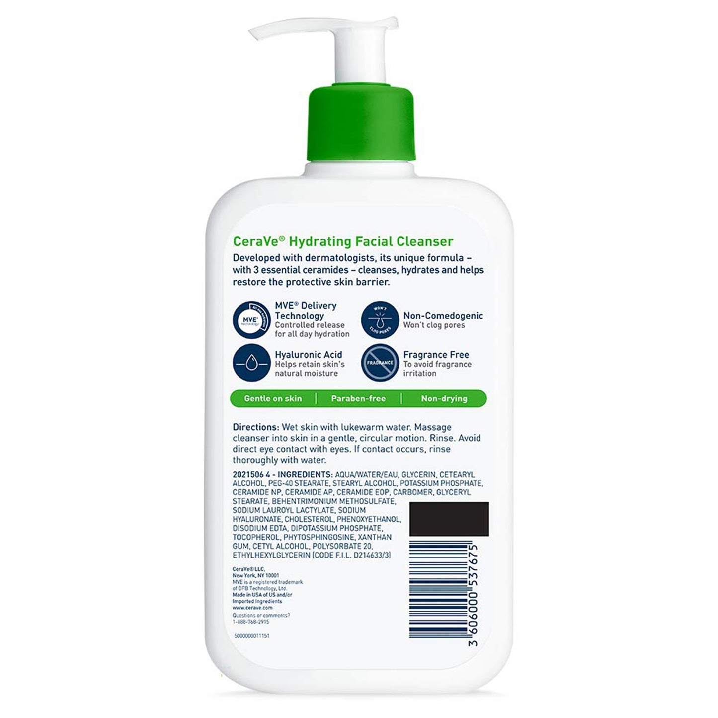 CERAVE, CLNSR HYDRATING FOAM 16OZ