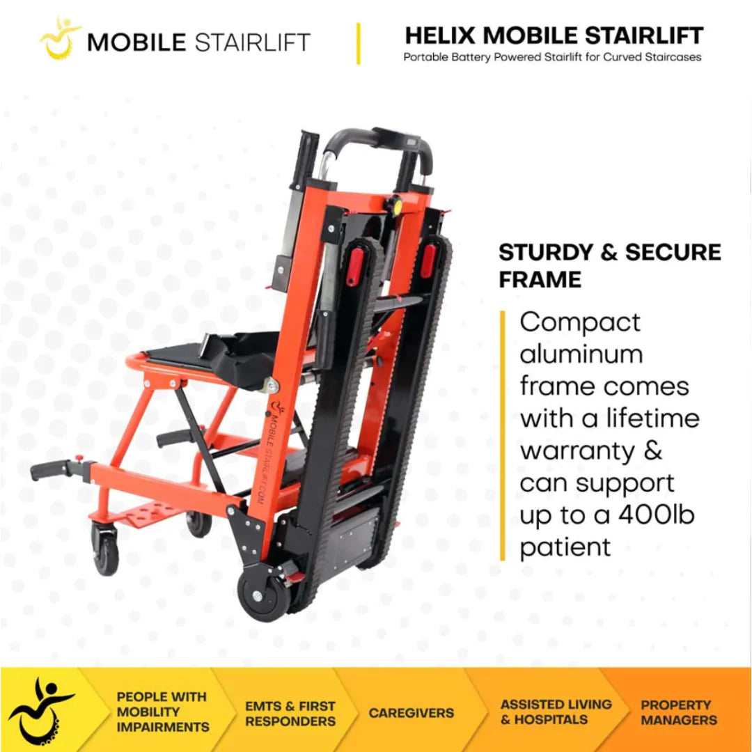 Helix Mobile Stairlift Portable Stair Wheelchair For Circular Stairs