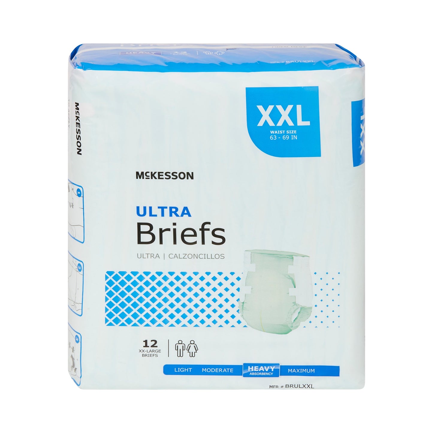 Unisex Adult Incontinence Brief McKesson Ultra 2X-Large Disposable Heavy Absorbency