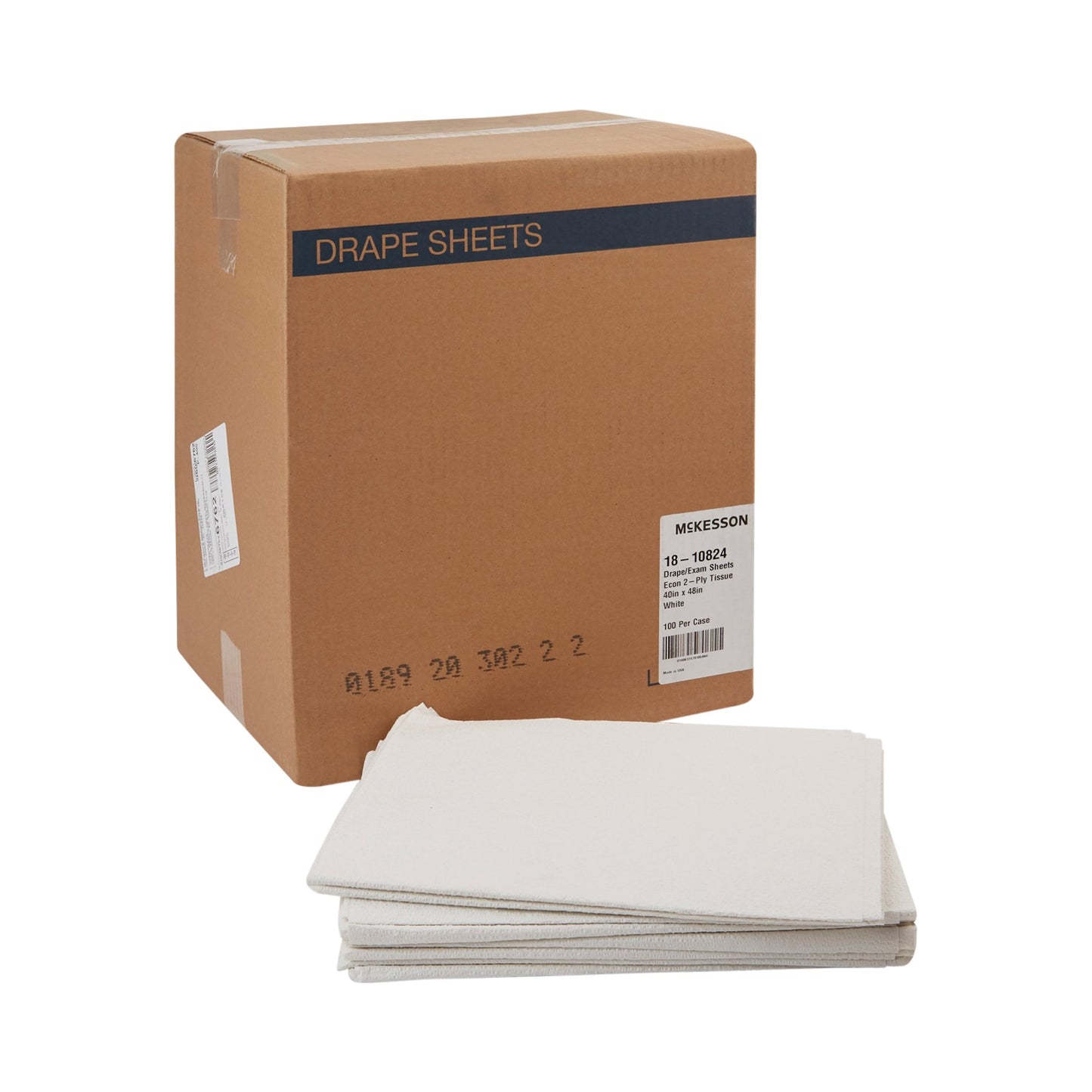 SHEET, DRAPE 2PLY ECON WHT 40X48 (100/CS)