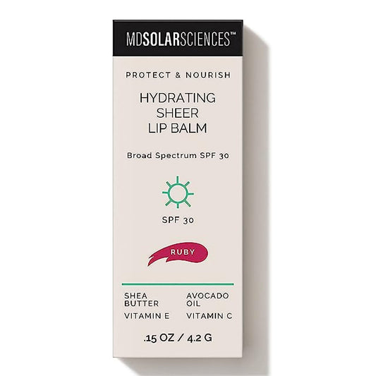 BALM, LIP SPF 30 HYDRATING SHEER RUBY 0.15OZ (6/PK 8PK/CS)