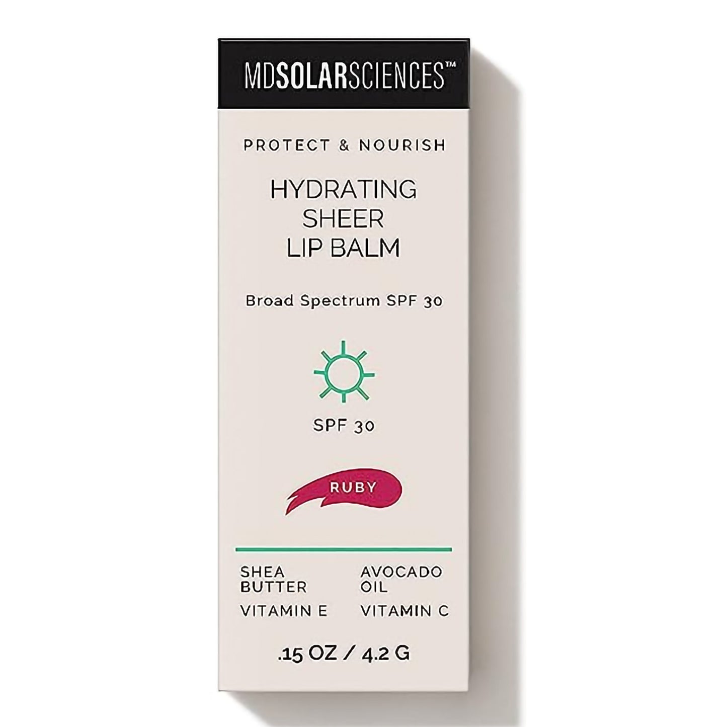 BALM, LIP SPF 30 HYDRATING SHEER RUBY 0.15OZ (6/PK 8PK/CS)