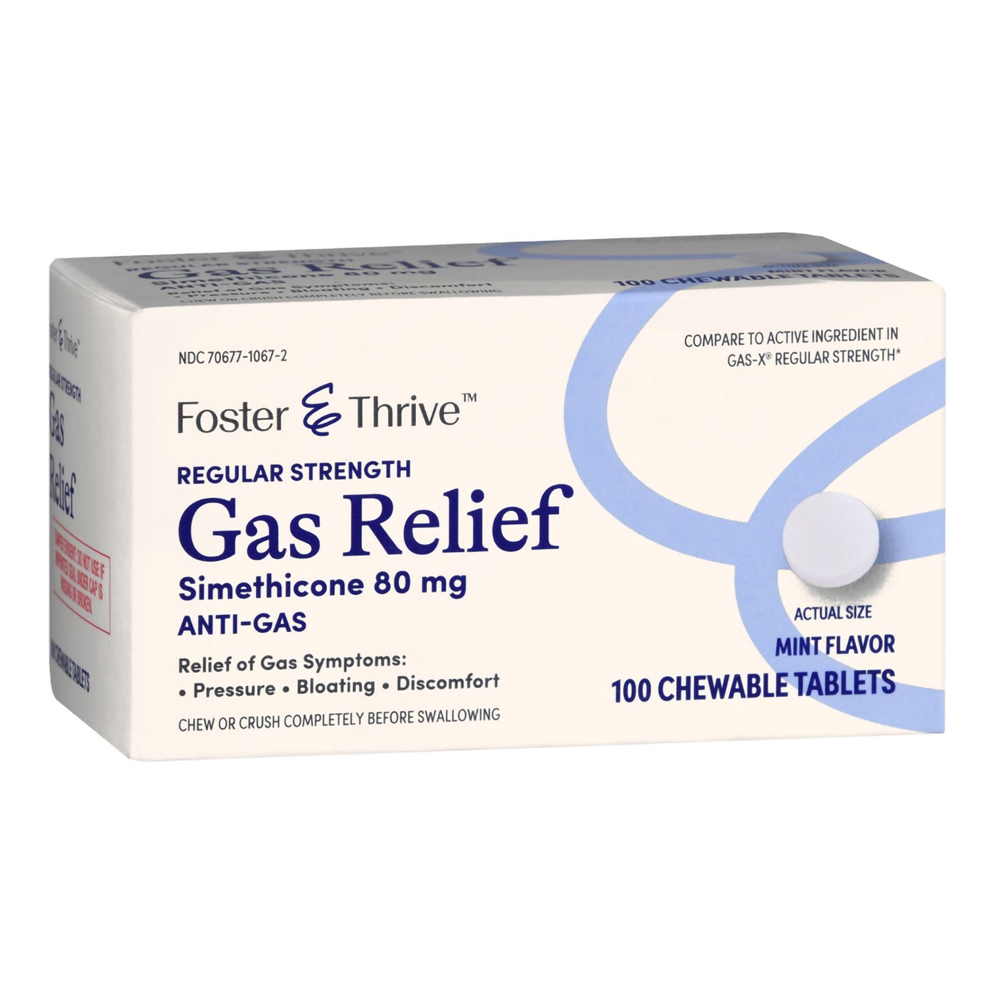 Foster & Thrive™ Gas Relief 80 mg Simethicone Chewable Tablets, Mint Flavor