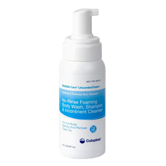 Bedside-Care® Foam Cleanser, Unscented, Shampoo and Body Wash, 8.1-ounce bottle