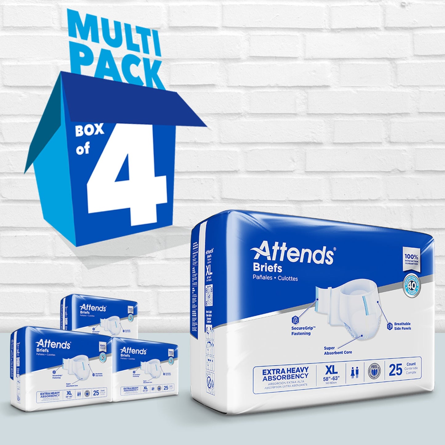 Attends® Extra Heavy Absorbency Briefs, X-Large