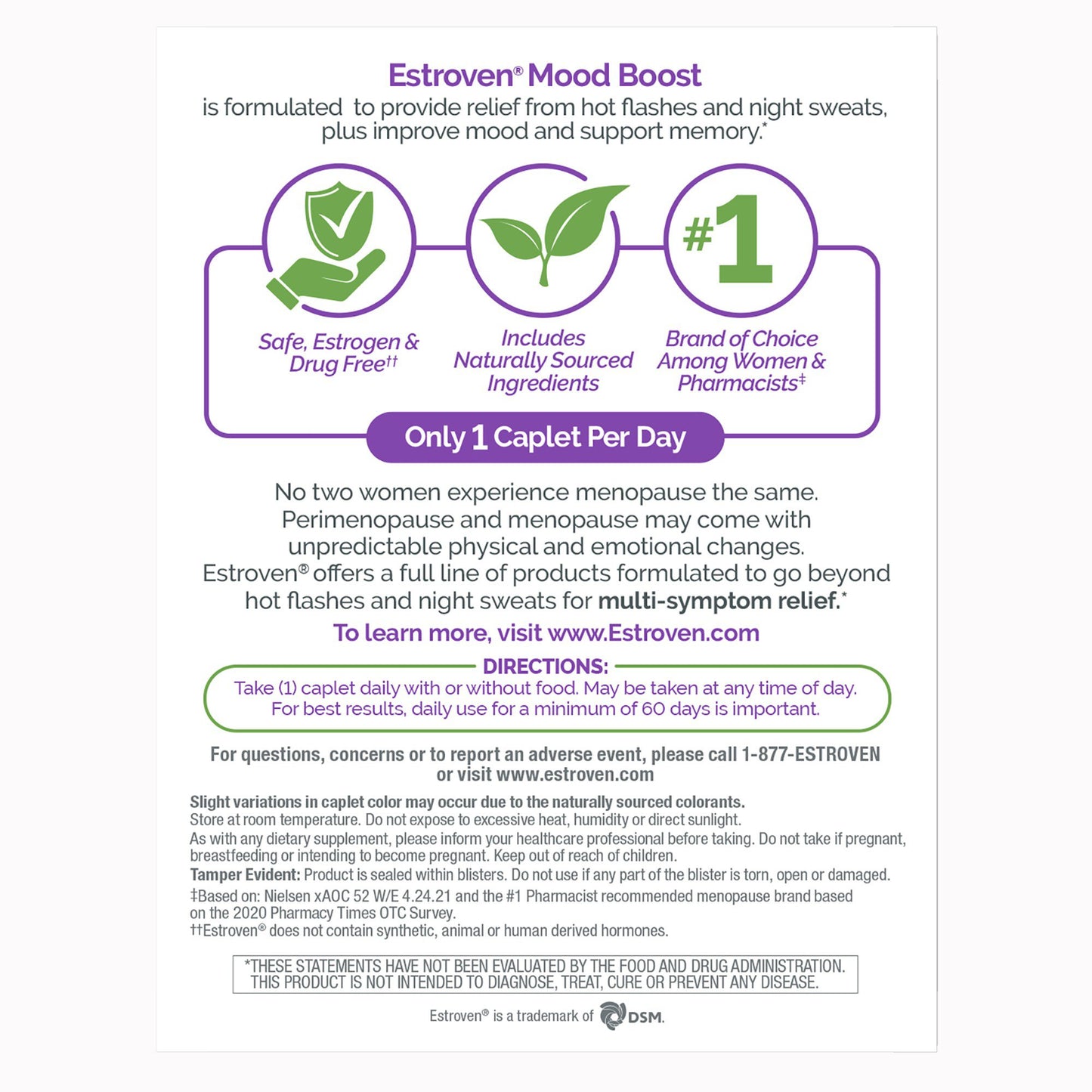SUPPLEMENT, CAP ESTROVEN MOOD BOOST (30/BX 12BX/CS)
