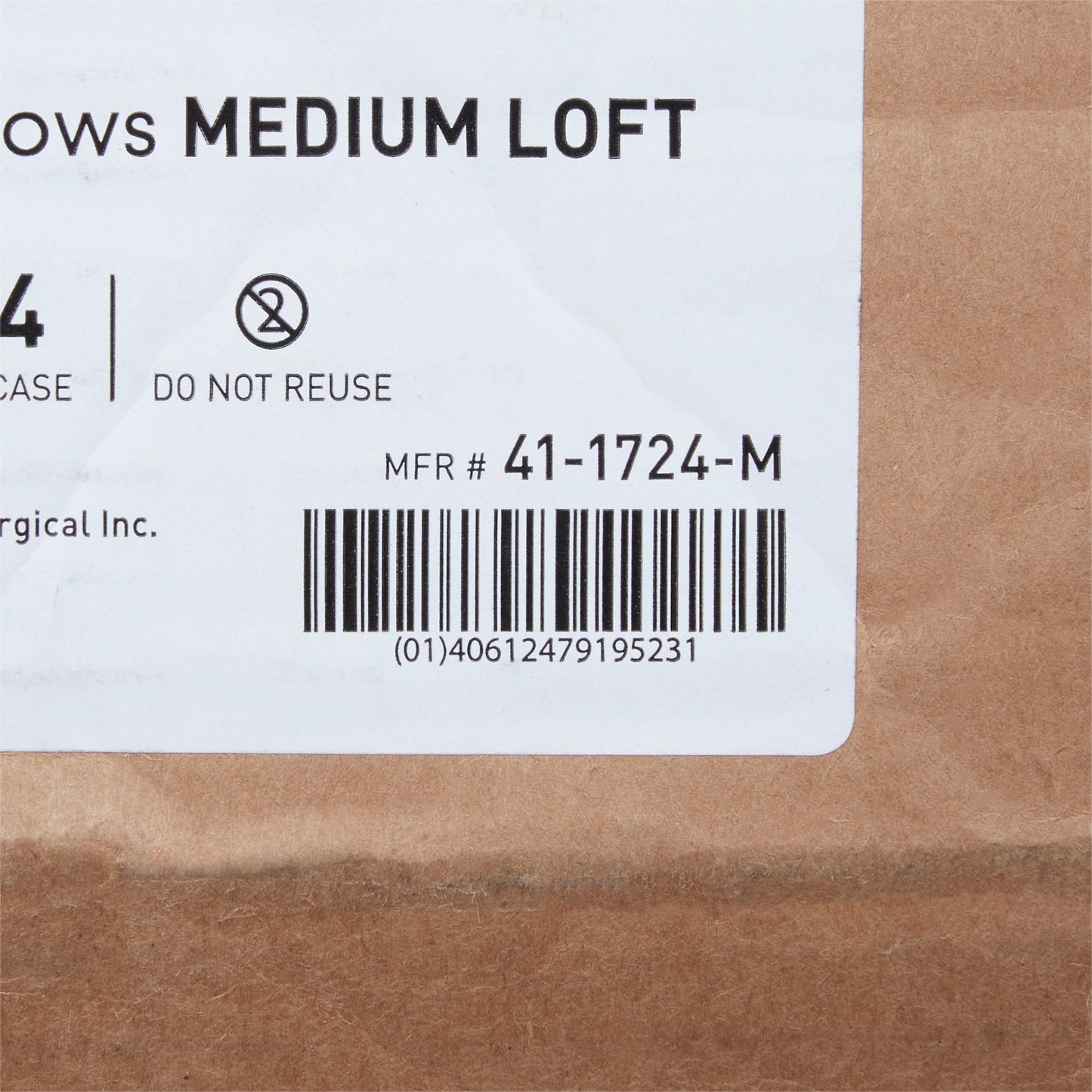 PILLOW, DISP MED LOFT WHT 17X24 (24/CS)