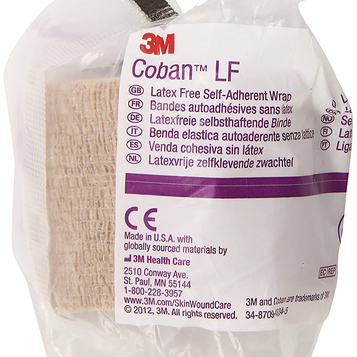 Cohesive Bandage 3M Coban LF 2 Inch X 5 Yard
