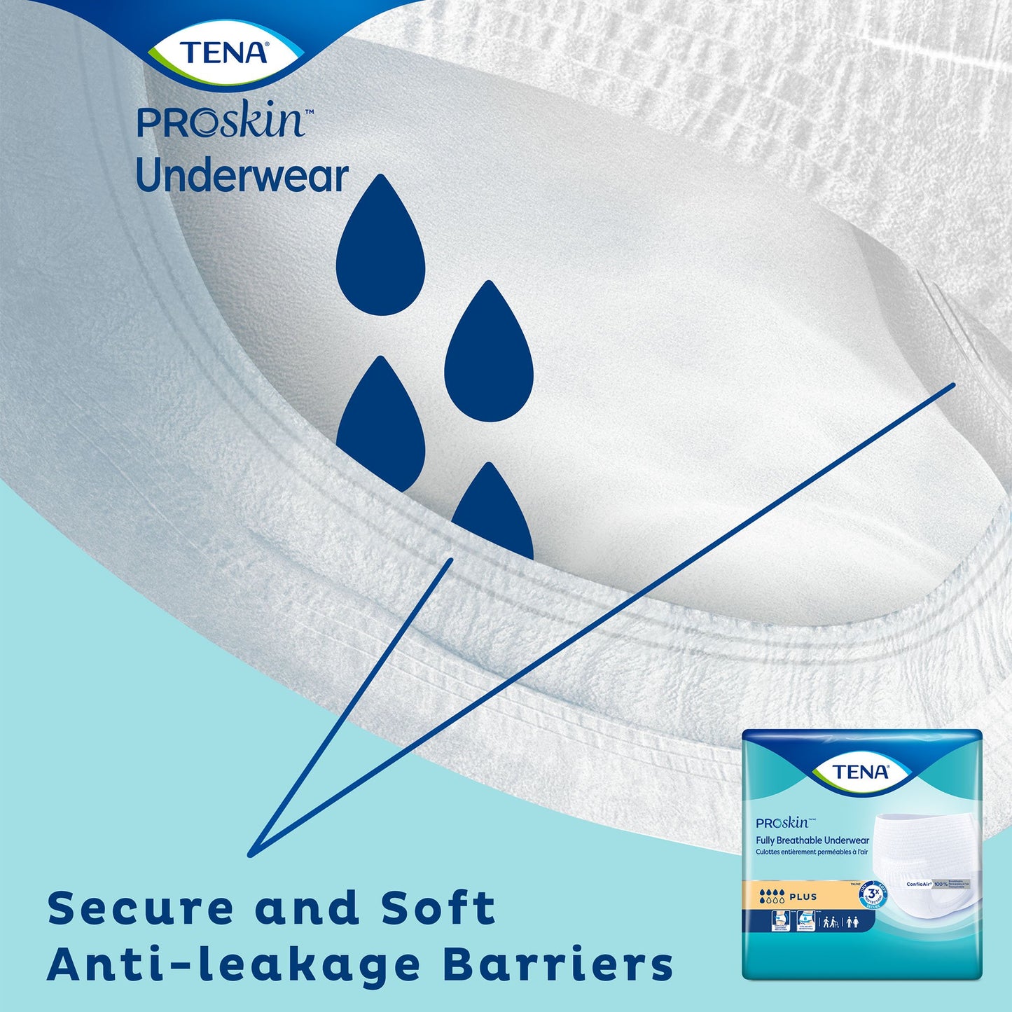 UNDERWEAR, INCONT TENA + UNSX WHT LG (18/PK 4PK/CS)