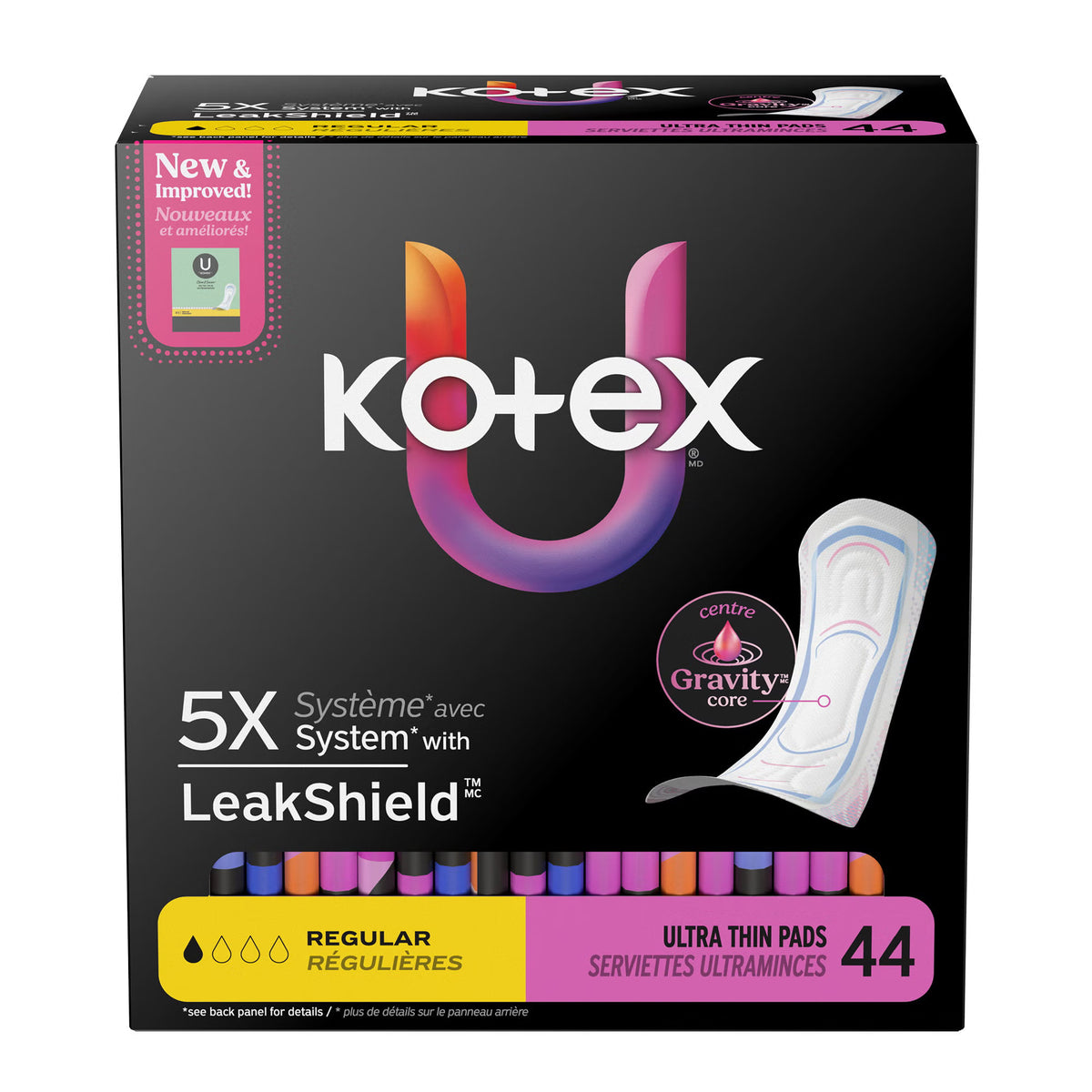 Feminine Pad U by Kotex Ultra Thin Regular Absorbency