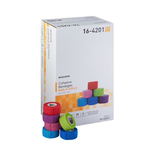 BANDAGE, COHESIVE COLORPK N/S 1" (30PK/CS)