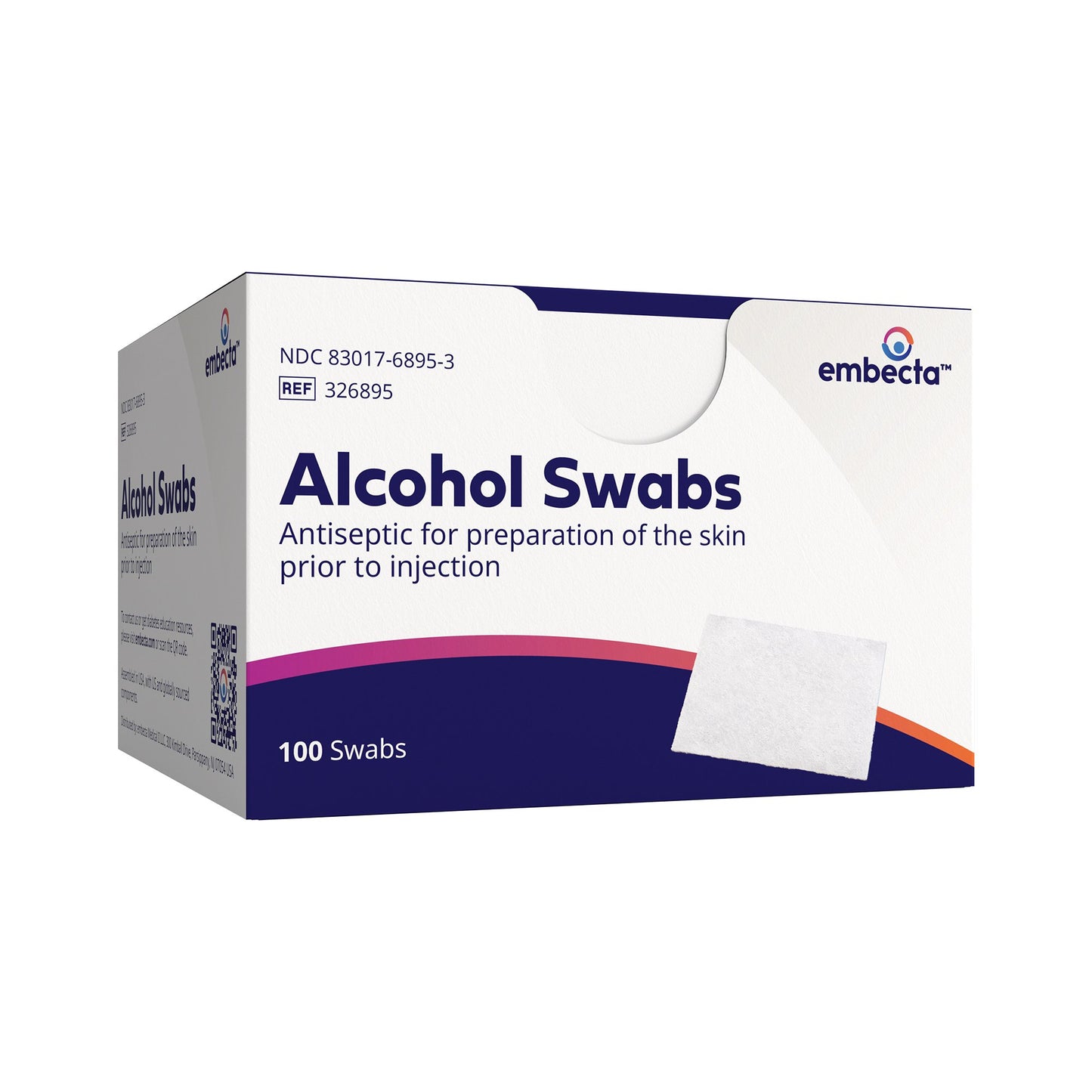 ALCOHOL SWAB REG NS 100/BX 12BX/CS BD