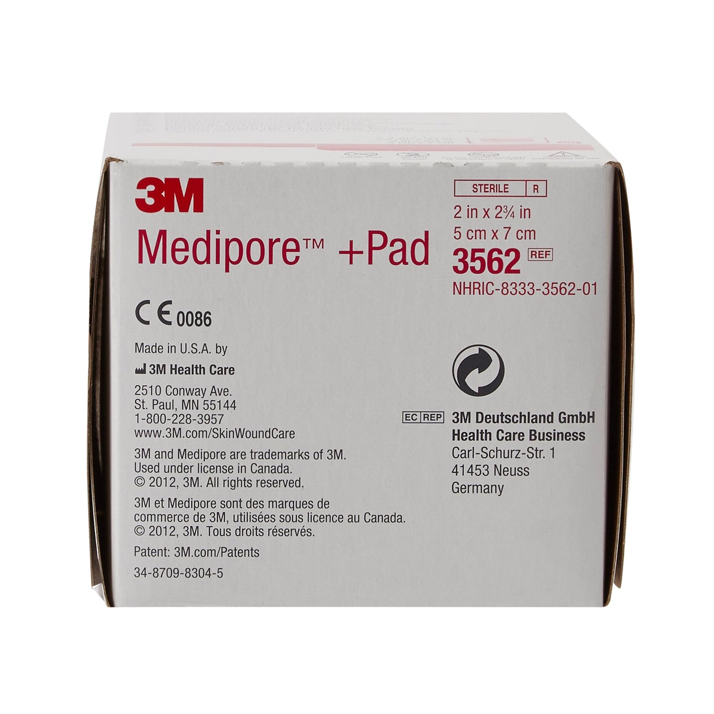 3M™ Medipore™ Sterile Adhesive Dressings, 2 x 2-3/4 Inch