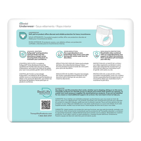 UNDERWEAR, SELECT HVY DISP 2XLG (12/BG 4BG/CS)