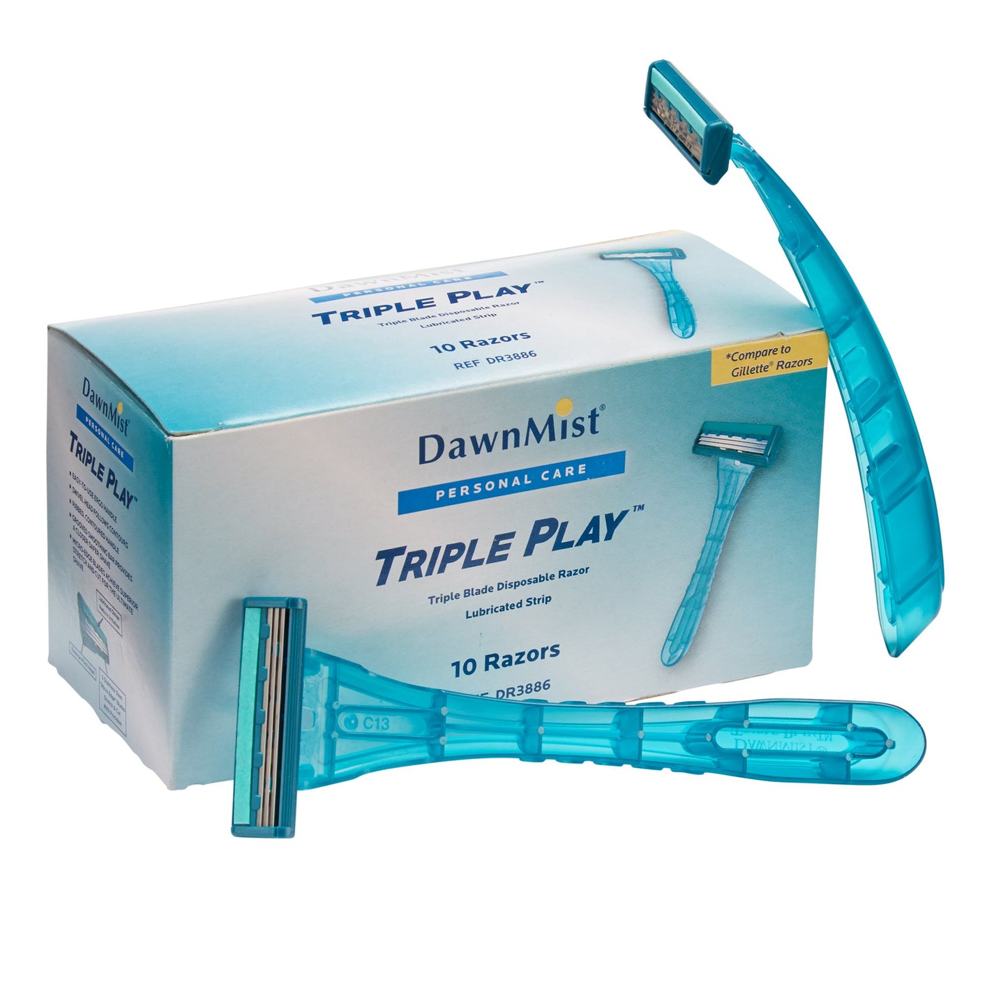 RAZOR, DISP 3BLADE (10/PK 50PK/CS)