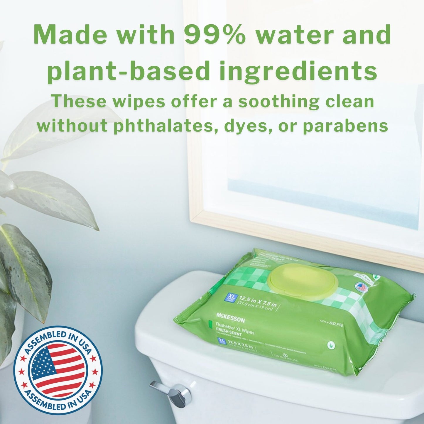 WIPE, WET FLUSHABLE XL UNSCNTDSFT PK W/LID (96/PK 6PK/CS)