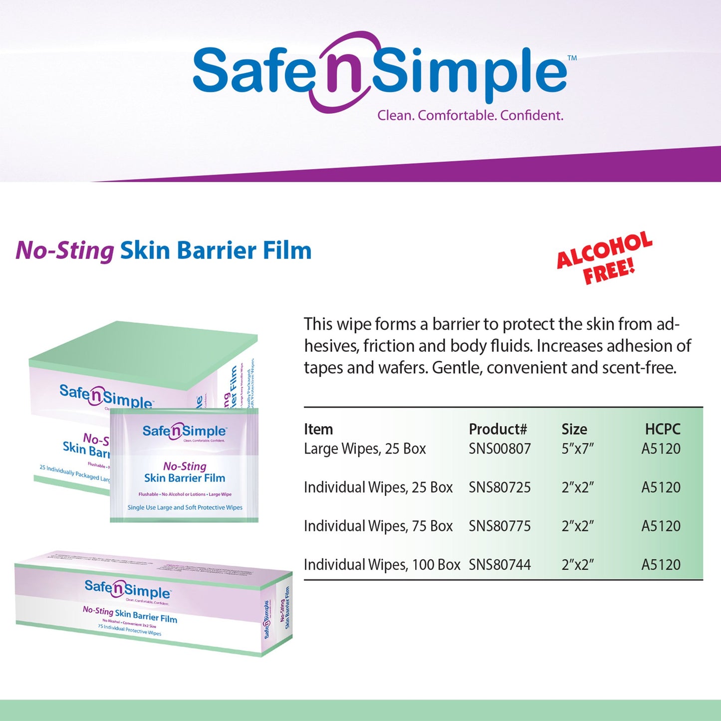 WIPE, SKN BARR NO STING (25/BX100BX/CS)