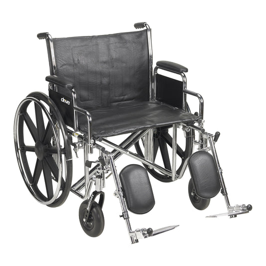 WHEELCHAIR, HD DUAL CROSS BRACE DDA ELR 24" 450LBS