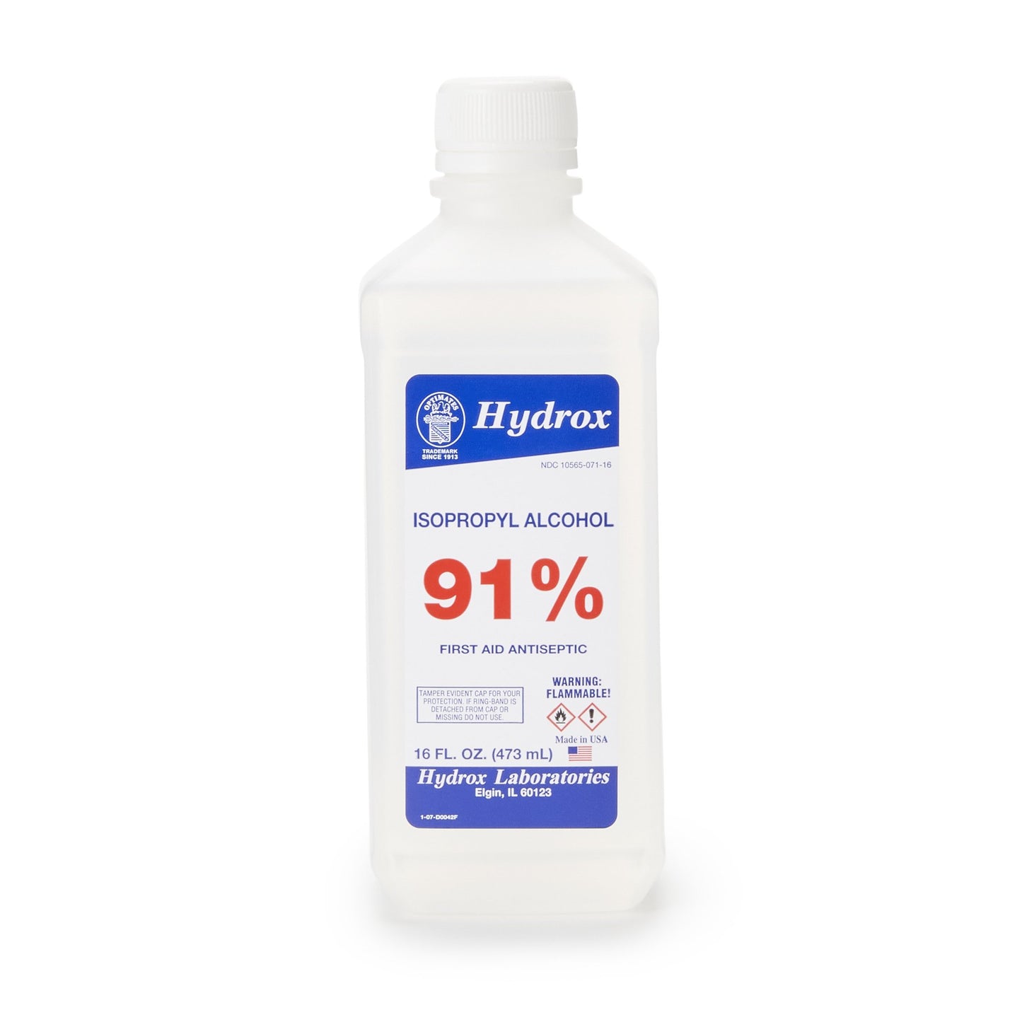 Hydrox Isopropyl Alcohol Antiseptic, 16-ounce Bottle