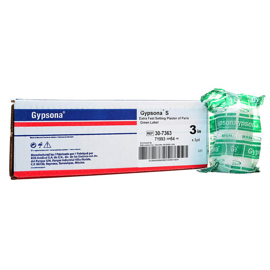 Gypsona® S Plaster Bandage, 3 Inch x 3 Yard