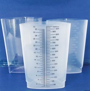 CONTAINER, GRADUATED TRIANGULAR 32OZ