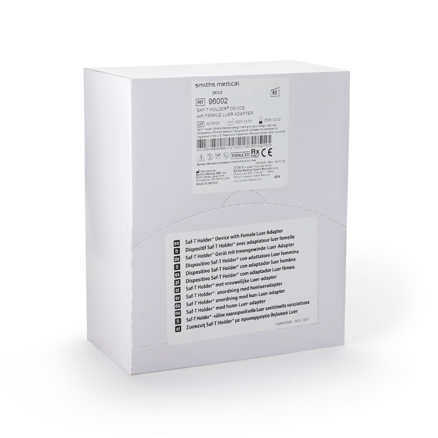 Safety Blood Collection Tube Holder Saf-T Holder® For Needlefree Transfer after a Syringe Draw (50/BX)