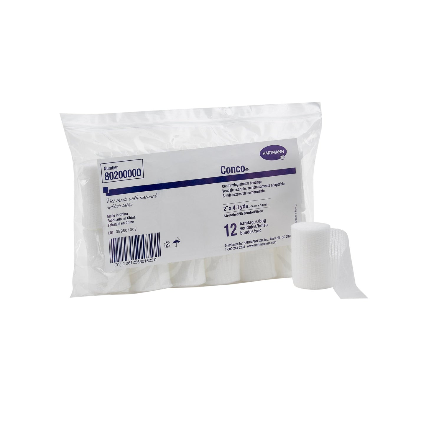 Conco® Conforming Bandage, 2 Inch x 4-1/10 Yard, 1-Ply