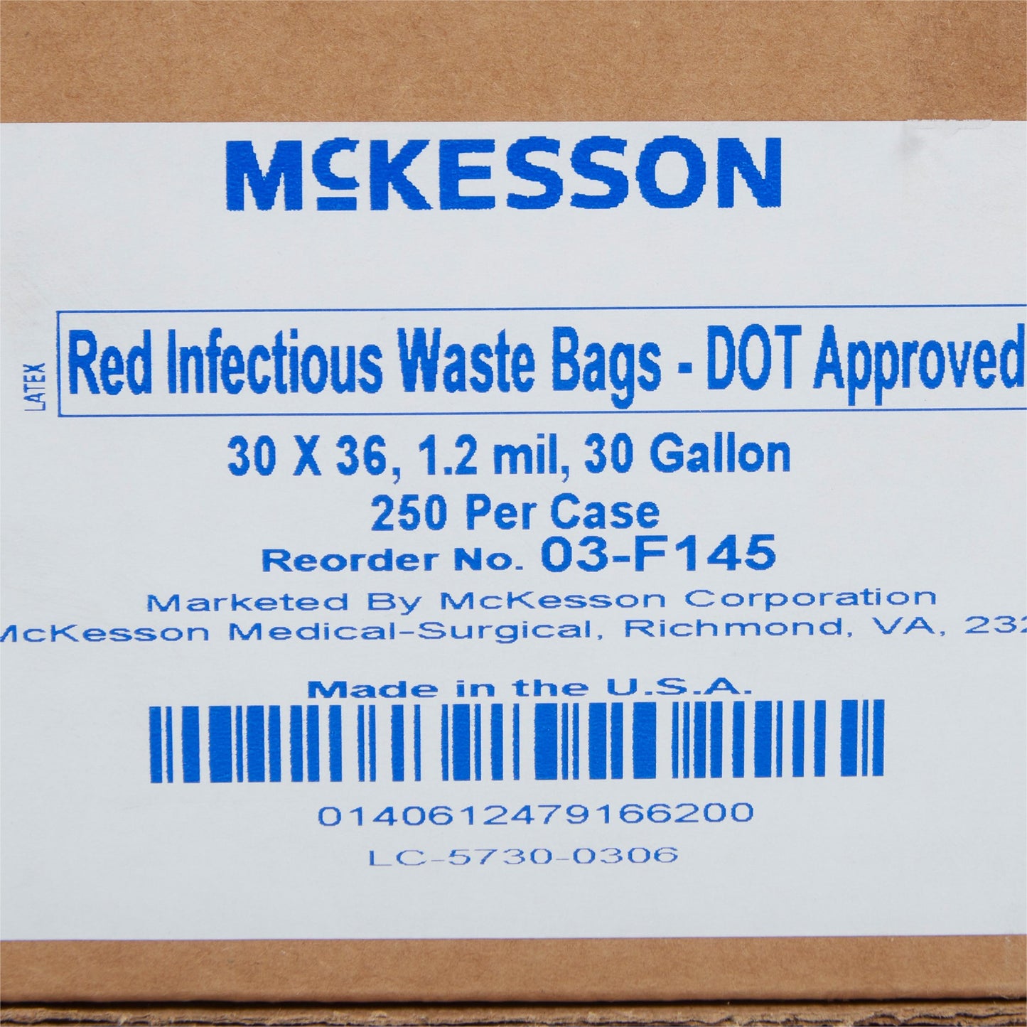 BAG, BIOHAZ DOT RED 30X36 30GL1..2MIL (250/CS) MGM03
