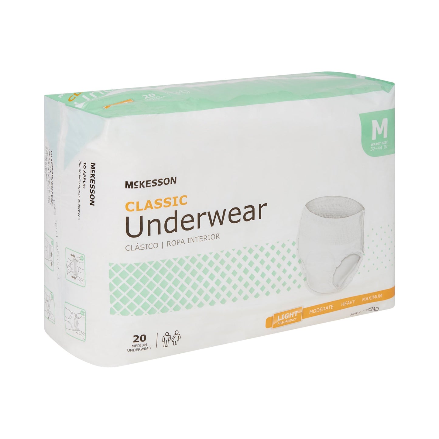 UNDERWEAR, CLASSIC MED 32-44 (20/BG 4BG/CS)