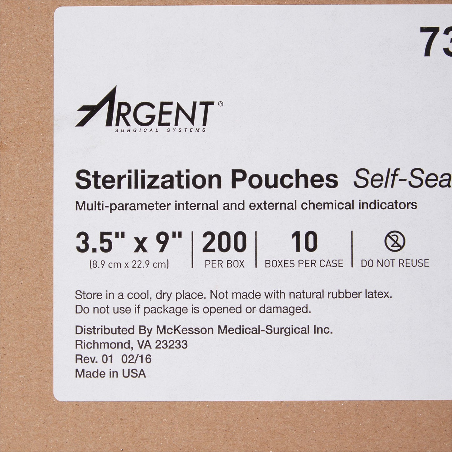 McKesson Argent® Sure-Check® Sterilization Pouch, 3.5 x 9 Inch