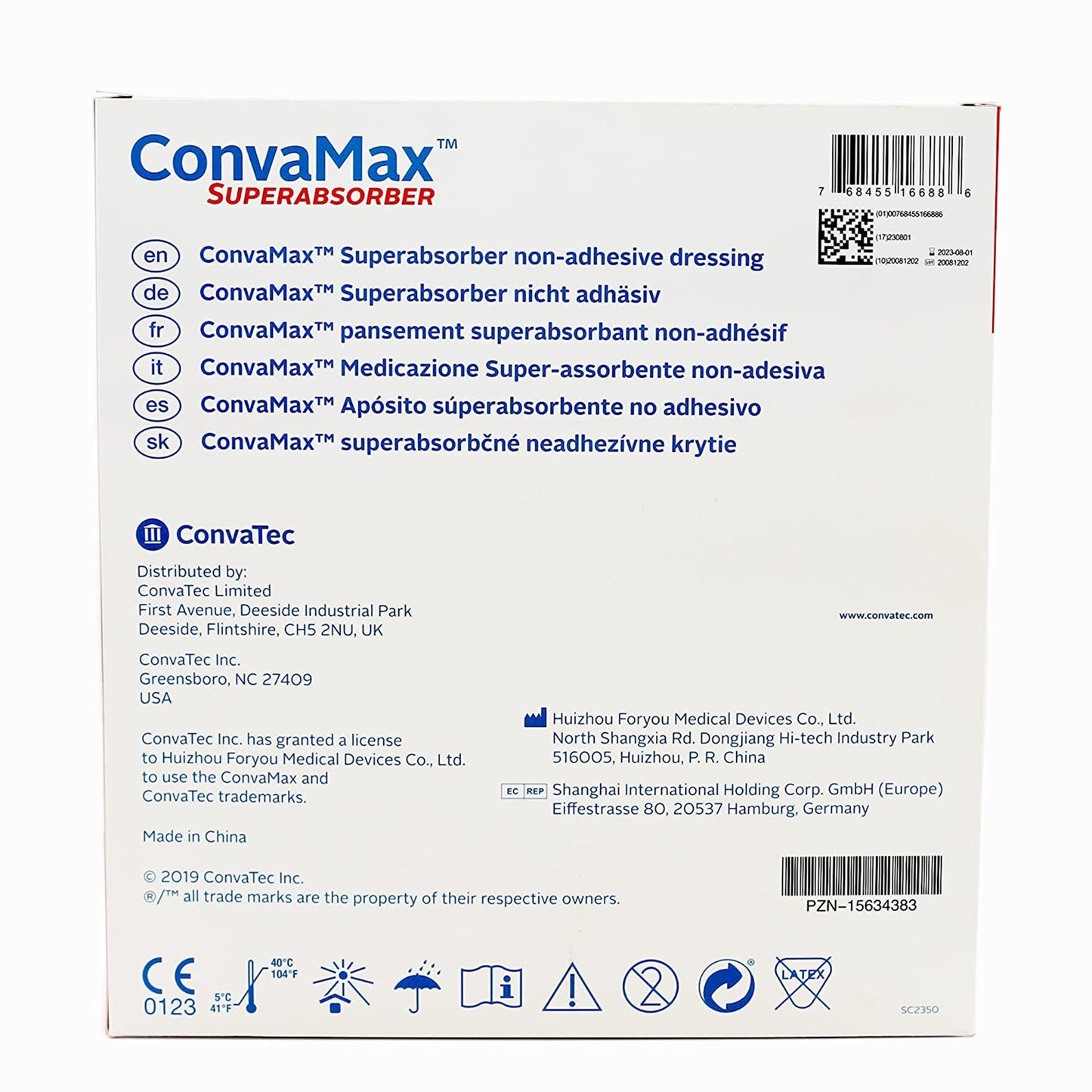 ConvaMax™ Superabsorber Super Absorbent Dressing, 8 x 8 Inch