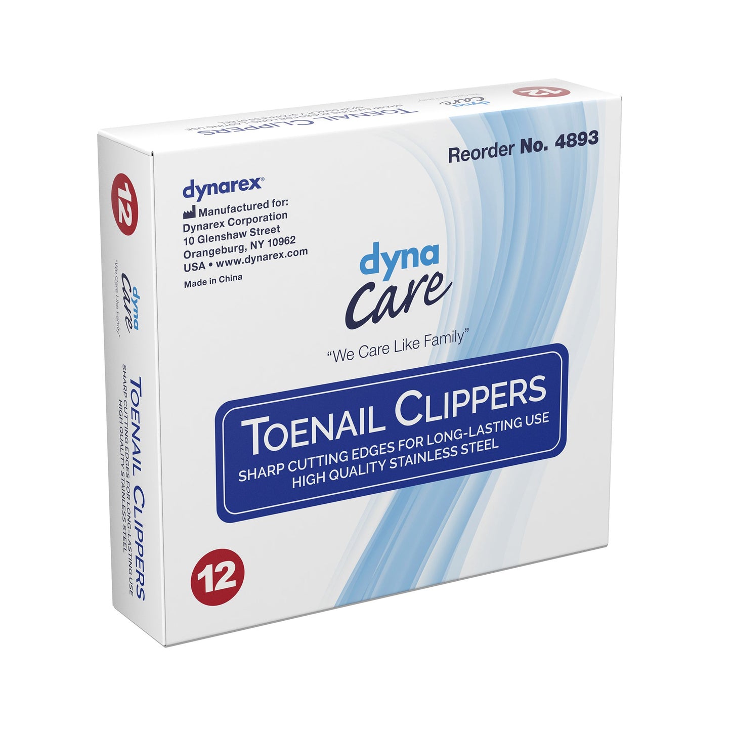 CLIPPER, TOENAIL W/FILE S/STL (12/BX 12BX/CS)
