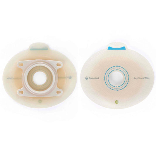 SenSura® Mio Click Ostomy Barrier, 22 mm Stoma Opening, Green Color Match