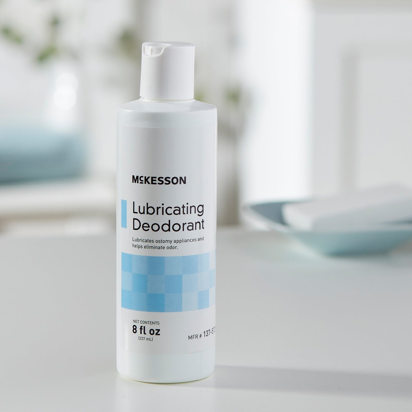 Lubricating Ostomy Appliance Deodorant McKesson Lubricating, 8 oz., Squeeze Bottle, Unscented