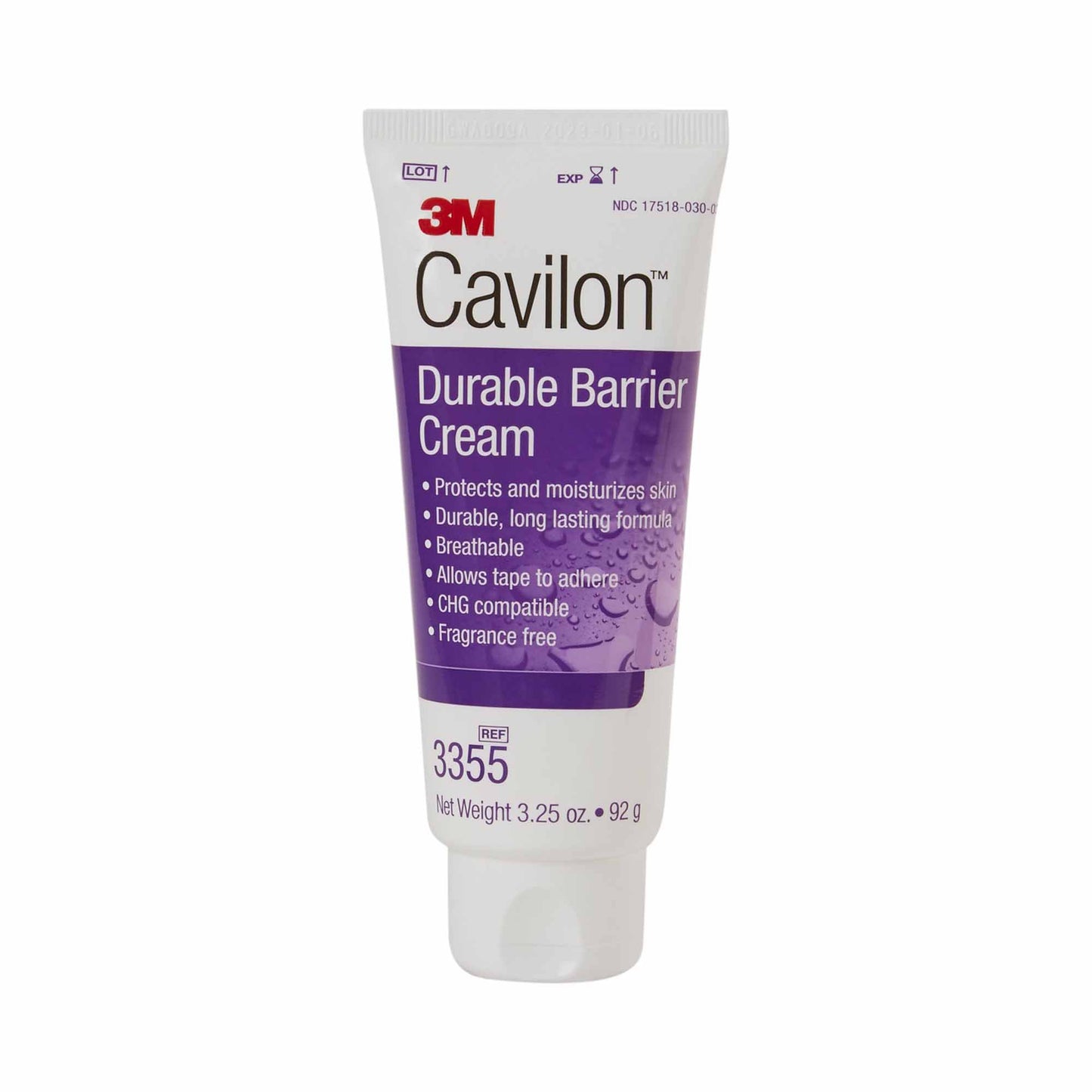 3M Cavilon™ Barrier Cream, 3.25 oz Tube, Unscented, Hypoallergenic