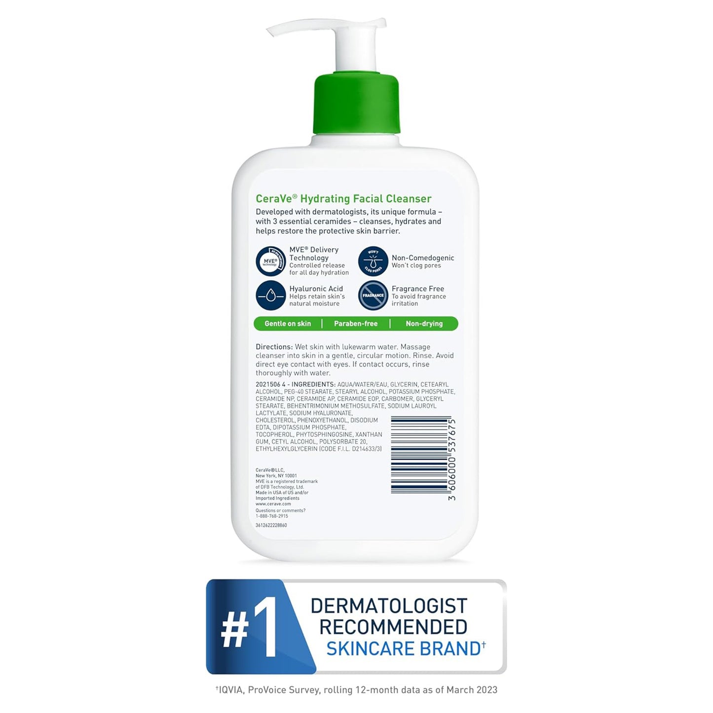 CERAVE, CLNSR HYDRATING FOAM 16OZ