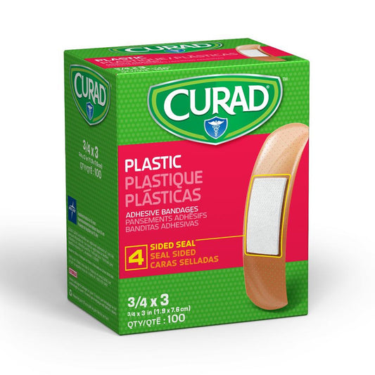Curad® Tan Adhesive Strip, 3/4 x 3 Inch